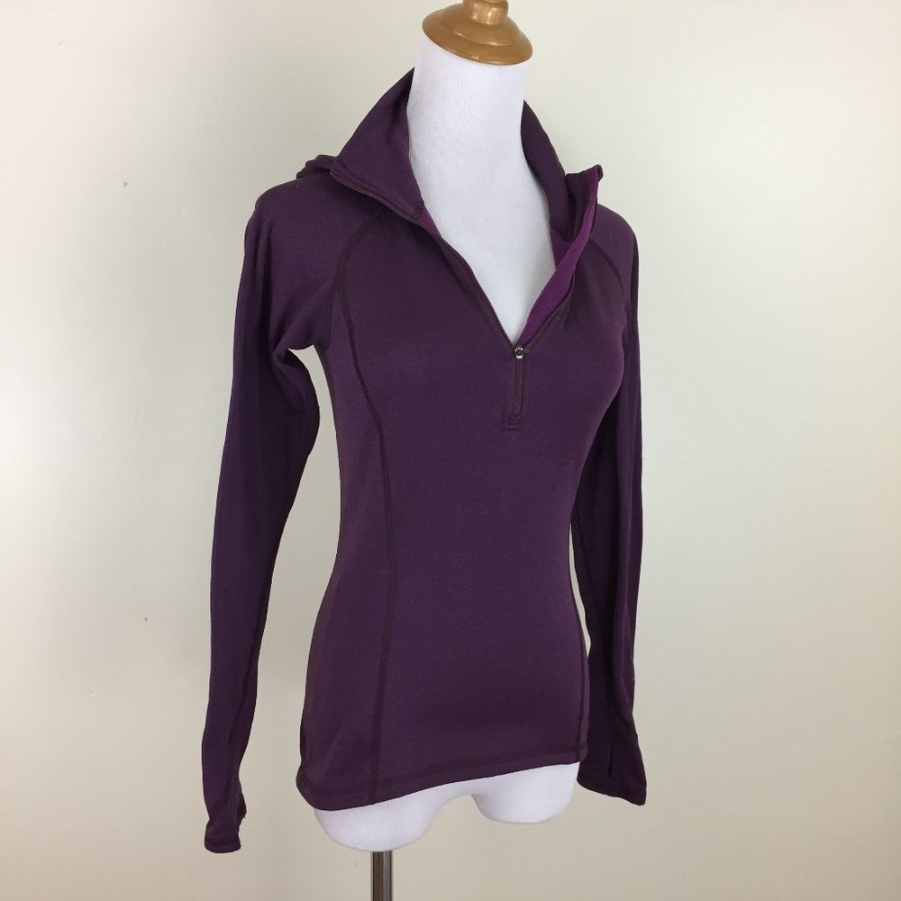 PATAGONIA Baselayer Capilene Thumbholes Hoodie 1/4 Zip Pullover